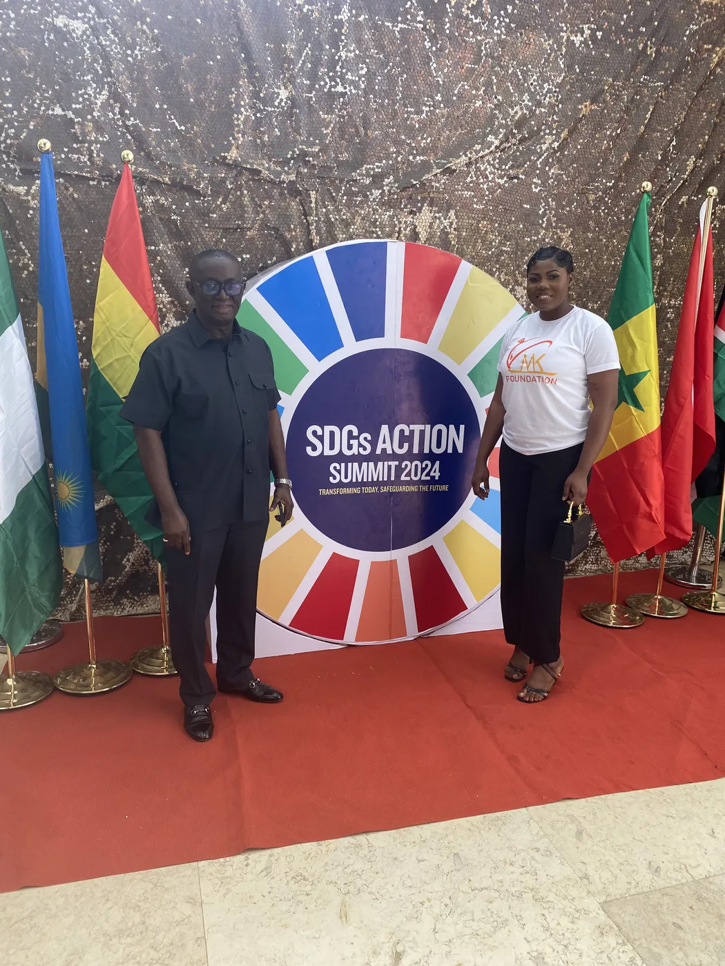 Chef Maamle representing the foundation at the SDGs Action Summit 2024