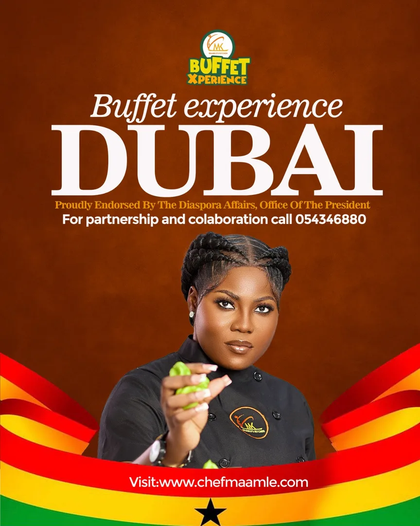 Buffet Xperience Dubai flyer, proudly endorsed by the Diaspora Affairs, Office of the President